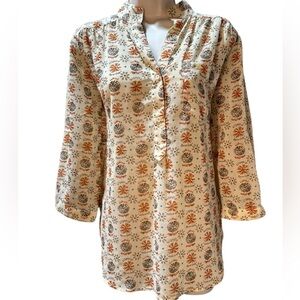 Anthropologie Maude tunic floral womens blouse size small over size